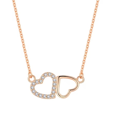 YASVITTI Hadiah Hari Valentine Kalung Mewah 925 Sterling Perak Fashion Klasik Wanita Kalung Hati Perhiasan