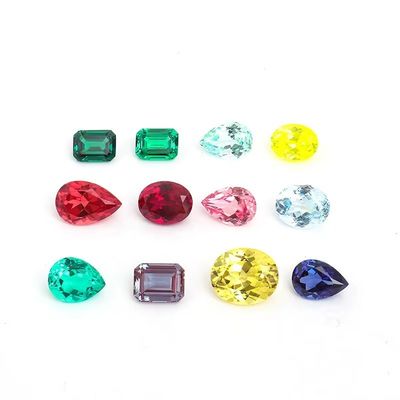 Oval Brilliant Cut 6*8mm Sertifikat Lab Tumbuh Warna Lolos Moissanite Untuk Perhiasan Wanita
