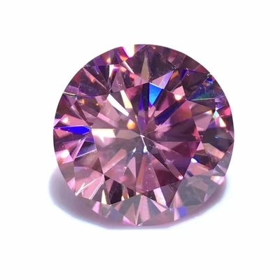 Laboratorium grosir dibuat putih kuning merah merah muda hitam biru berlian bulat brilian potong longgar moissanite untuk Perhiasan