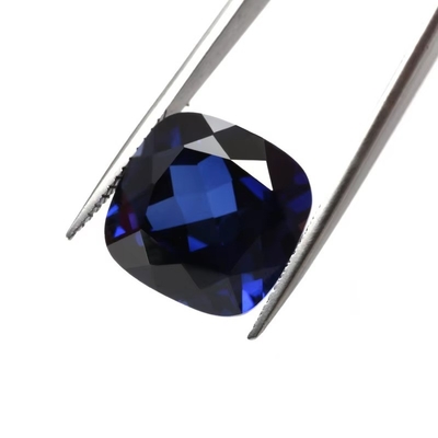 Unik Moissanite sintetis Sapphire Stone Cushion Cut 34# Biru Corundum Lolos Batu permata Untuk pembuatan perhiasan