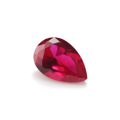 Gaya Vintage Ruby Moissanite Sintetis Corundum Pear Bentuk 2x3mm Sampai 10x14mm Batu permata longgar Untuk pembuatan perhiasan
