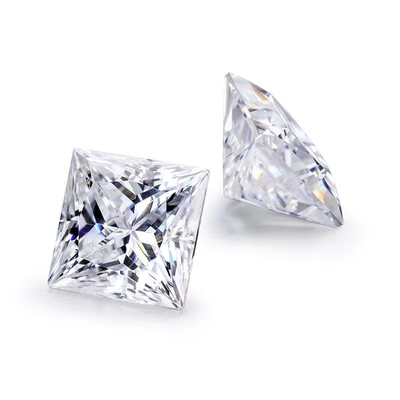 Princess Cut Loose GRA Moissanite Berlian D VVS1 Bentuk persegi Moissanite