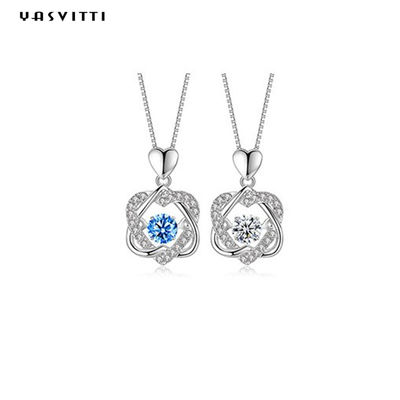 1.2x2 cm 2.2g Sterling Silver Jewelry Necklaces S925 Heart Six Pointed Star Necklace