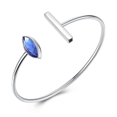 Gelang Perhiasan Perak Biru Berlian