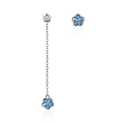 2.3in 3.7g Rumbai Drop Earrings Unisex Alloy Drop Diamond Flower Earrings