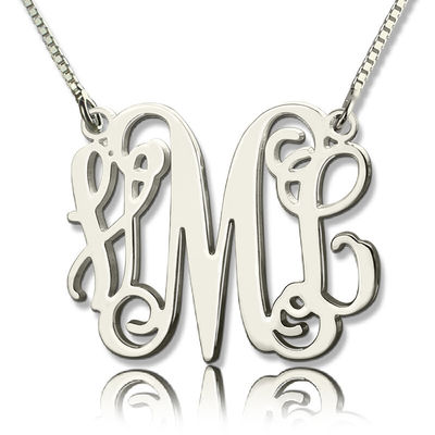1.8ft 0.07oz Personalized Monogram Kalung Berlapis Emas Tiga Huruf Kalung SGS