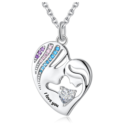 OEM Trendy 925 Sterling Silver Heart Pendant Kalung Dengan Hypoallergenic Crystal Austria
