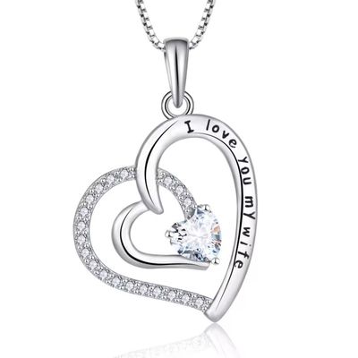 YASVITTI Classic Heart Desain 925 Sterling Perak Kalung I Love You To The Moon And Back Kalung Pendant