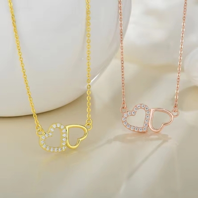 YASVITTI Hadiah Hari Valentine Kalung Mewah 925 Sterling Perak Fashion Klasik Wanita Kalung Hati Perhiasan