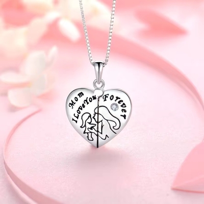YASVITTI 925 Sterling Perak Ibu Aku Mencintaimu Selamanya Kalung Kalung Kalung Kalung Untuk Wanita