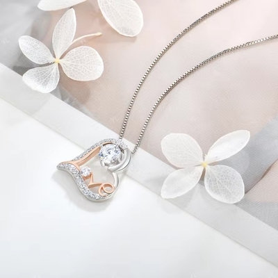 YASVITTI I Love You Heart Pendant Kalung Ulang Tahun Hari Valentine Hari Ibu Natal Ibu Hadiah Perhiasan
