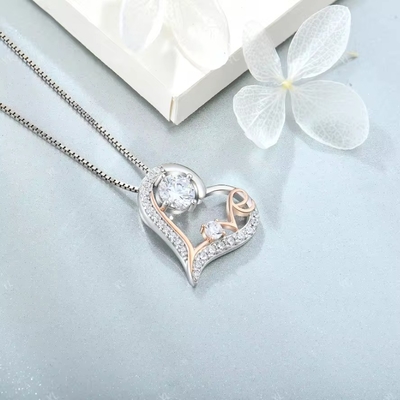 YASVITTI I Love You Heart Pendant Kalung Ulang Tahun Hari Valentine Hari Ibu Natal Ibu Hadiah Perhiasan