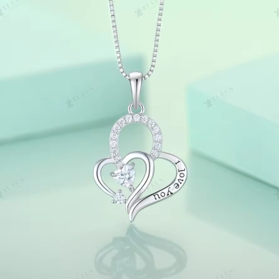 YASVITTI Aku Mencintaimu Kalung Kalung Multi Warna Kalung Kubic Zirconia Mewah Perak 925 Kalung Perhiasan