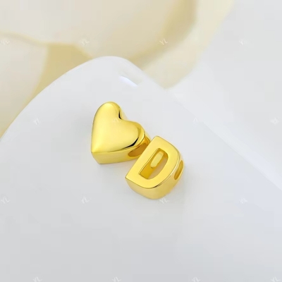 YASVITTI Pribadi 925 Sterling Perak Hati Awal Kalung 18K Plating Emas Mewah Surat Kalung Hati Untuk Gadis
