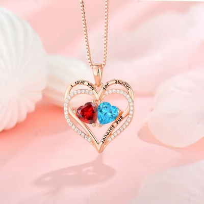 YASVITTI 925 Sterling Silver Eternal Love Heart Pendant Kalung Pemandangan Pemandangan Pemandangan Pemandangan CZ