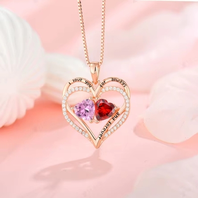 YASVITTI 925 Sterling Silver Eternal Love Heart Pendant Kalung Pemandangan Pemandangan Pemandangan Pemandangan CZ