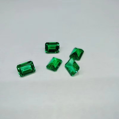 7*9mm Octagon Emerald Cut Green Synthetic Emerald Stone Forever Satu Warna Moissanite