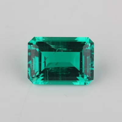 7*9mm Octagon Emerald Cut Green Synthetic Emerald Stone Forever Satu Warna Moissanite