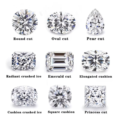 Emerald Cut EF Putih VVS Batu permata sintetis longgar Moissanite Berlian Untuk cincin