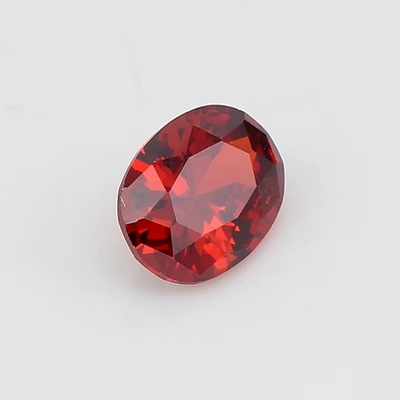 8*12mm Moissanite berwarna Oval Darah Merah Kristal Kaca Moissanite untuk cincin pertunangan