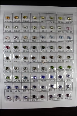 8*12mm Moissanite berwarna Oval Darah Merah Kristal Kaca Moissanite untuk cincin pertunangan