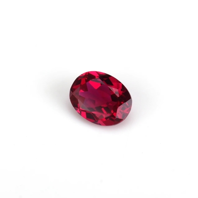 8*12mm Moissanite berwarna Oval Darah Merah Kristal Kaca Moissanite untuk cincin pertunangan