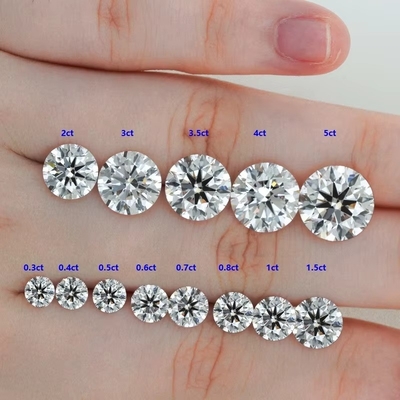 0.5ct 1ct 1.5ct 2ct 3ct White Loose Moissanite Diamond HPHT CVD Laboratory Diwasa Berlian