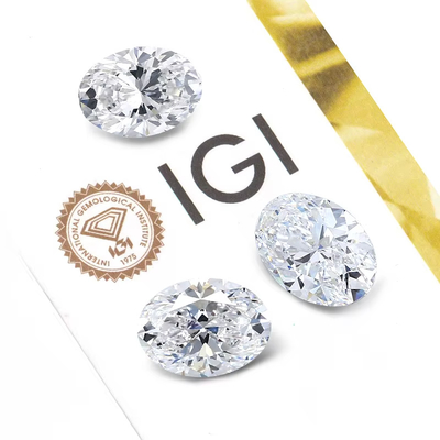 Ukuran Besar 5ct Oval Cut CVD E F VS1 VS2 IGI Lab Tumbuh Perhiasan Grosir