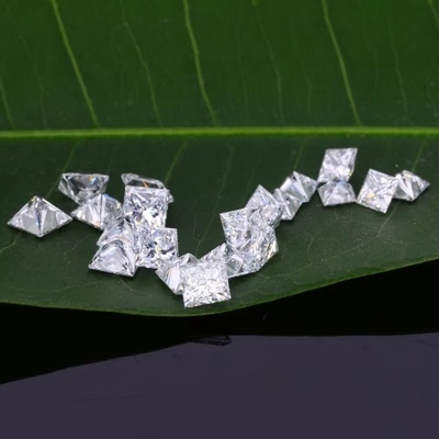 Princess Cut 1.4*1.4-4*4mm Melee HPHT DEF VS Square Lab Dibuat Berlian Moissanite