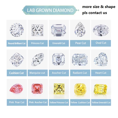 DEF VS Warna Putih Laboratorium Berlian Tumbuh Moissanite Lolos Marquise Moissanite Cushion Cut 3*3-5*5m