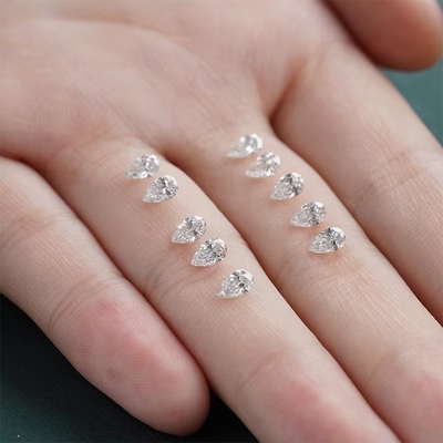 Berlian Lab Tumbuh Untuk Perhiasan Pendant Gelang Earring, Pear Cut Moissanite Loose Batu