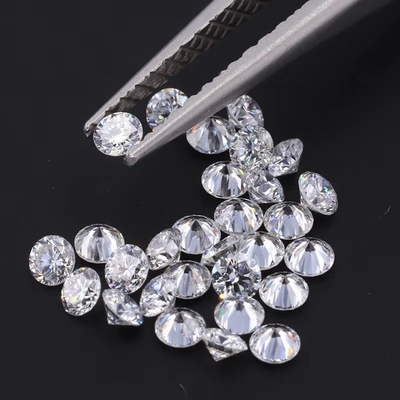 0.8-3.3mm Bulat Brilliant Cut Man Made Diamond Moissanite DEF VVS VS Laboratorium Berlian Tumbuh