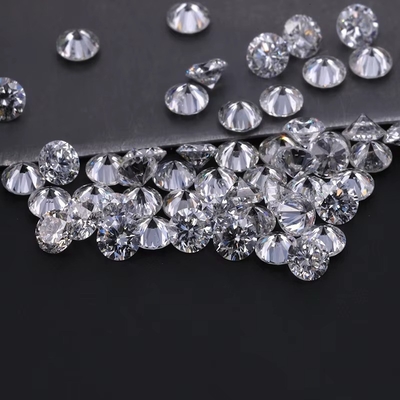 0.8-3.3mm Bulat Brilliant Cut Man Made Diamond Moissanite DEF VVS VS Laboratorium Berlian Tumbuh
