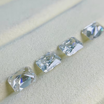 VVS 1ct Ice Crushed Radiant Cut Loose Moissanite Berlian Biru Melee Moissanite