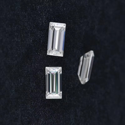Melee yang sempurna Moissanite Baguette Cut Loose D Warna Vvs1 Moissanite Berlian
