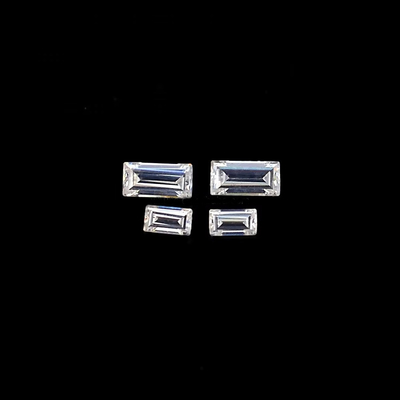 Melee yang sempurna Moissanite Baguette Cut Loose D Warna Vvs1 Moissanite Berlian