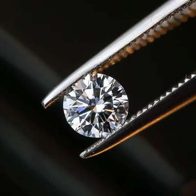 5mm-20mm VVS1 Putih bulat potong longgar Moissanite Batu Panas Diobati untuk Earrings Stud