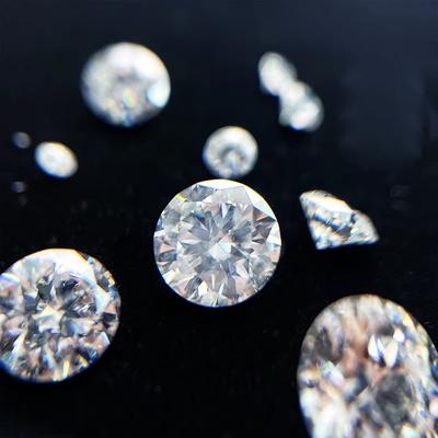 5mm-20mm VVS1 Putih bulat potong longgar Moissanite Batu Panas Diobati untuk Earrings Stud