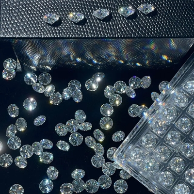 5mm-20mm VVS1 Putih bulat potong longgar Moissanite Batu Panas Diobati untuk Earrings Stud