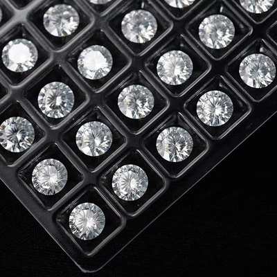 5mm-20mm VVS1 Putih bulat potong longgar Moissanite Batu Panas Diobati untuk Earrings Stud