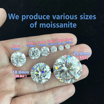 Perhiasan Putih VVS Melee Moissanite Berlian, Custom Melee Loose Moissanite Batu