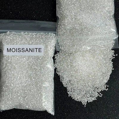 Perhiasan Putih VVS Melee Moissanite Berlian, Custom Melee Loose Moissanite Batu