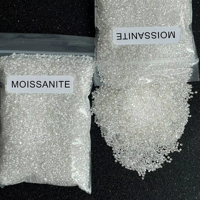 Sintetis GRA VVS Melee Moissanite Bulat Brilliant Cut Loose Batu permata Moissanite Berlian
