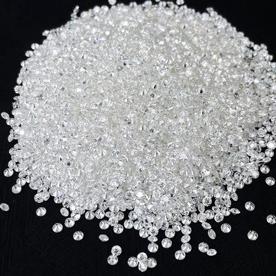 Ukuran kecil bulat Melee Moissanite 1.0 CT Per Paket dengan warna bermain efek optik