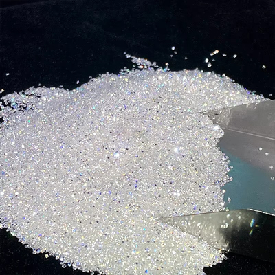 Ukuran kecil bulat Melee Moissanite 1.0 CT Per Paket dengan warna bermain efek optik