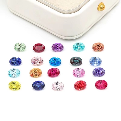 Berwarna 6*8mm Oval Cut Lab Diamond 22 Multi Color 1.5ct Sapphire Ruby Emerald Loose Gemstone