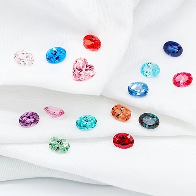 Berwarna 6*8mm Oval Cut Lab Diamond 22 Multi Color 1.5ct Sapphire Ruby Emerald Loose Gemstone