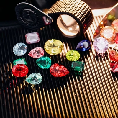 Lab Tumbuh Jedi Darah Warna Ruby Oval Berkilau Potong Sertifikat Lab Dibuat Ruby