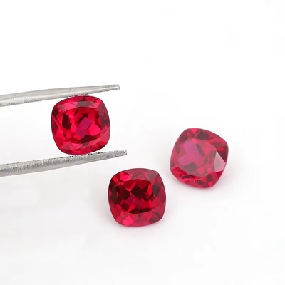 Sertifikat Pigion Blood Cushion Faceted Cut Tumbuh Bebas Ruby Batu permata Untuk cincin