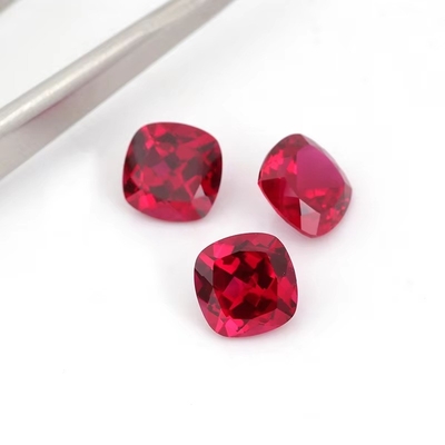 Sertifikat Pigion Blood Cushion Faceted Cut Tumbuh Bebas Ruby Batu permata Untuk cincin